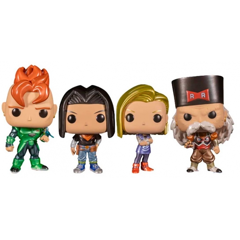 Funko Pop! 4-Pack Animation: Dragon Ball Z - Android 16 / Android 17 /  Android 18 / Dr. Gero (